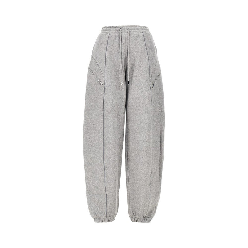 The Attico The Attico Mélange Cotton Jogging Pants Grey - World Class Fashion