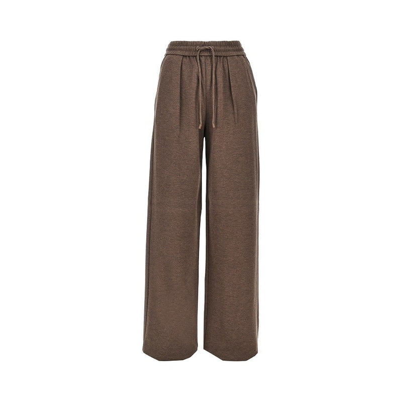 Max Mara Max Mara Silk-blend Jersey Wide-leg Pants Beige - World Class Fashion
