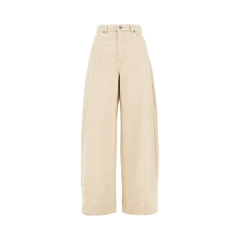 World Class Fashion Max Mara Weekend Barrel Leg Drill Pants - World Class Fashion