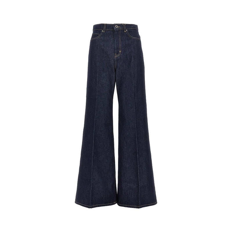 Max Mara Weekend Max Mara Weekend Cotton Denim Wide-leg Jeans Blue - World Class Fashion
