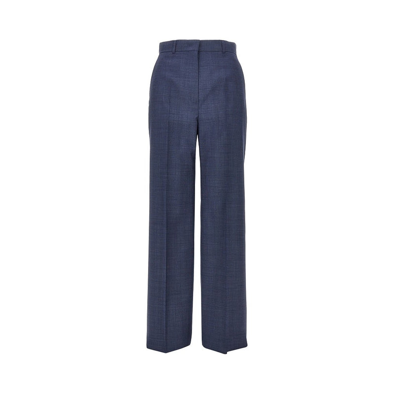 Max Mara Studio Max Mara Studio Virgin Wool Tailored Pants Blue - World Class Fashion
