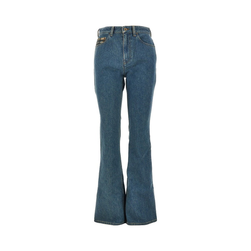 Burberry Burberry Stretch Denim Bootcut Jeans Blue - World Class Fashion