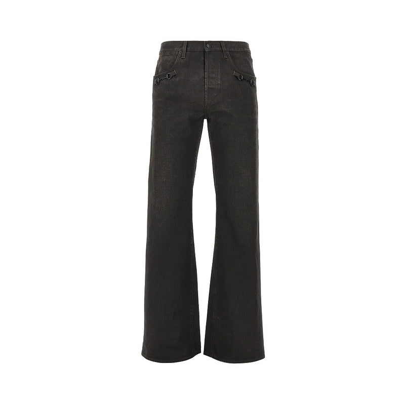 Gucci Gucci Flared Jeans With Horsebit Details Black - World Class Fashion