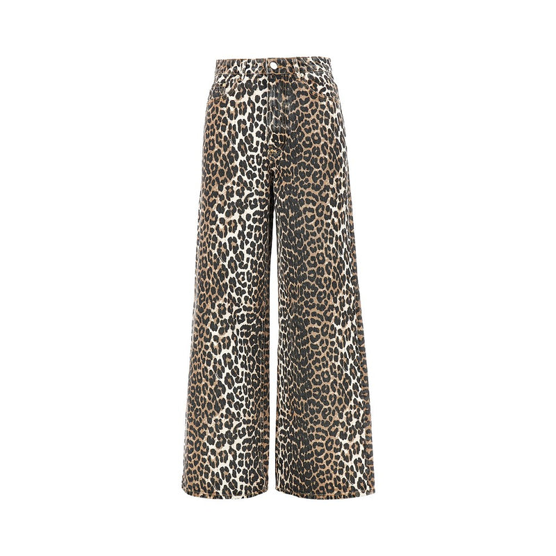 Ganni Ganni Leopard-print 'Lari' Jeans - World Class Fashion