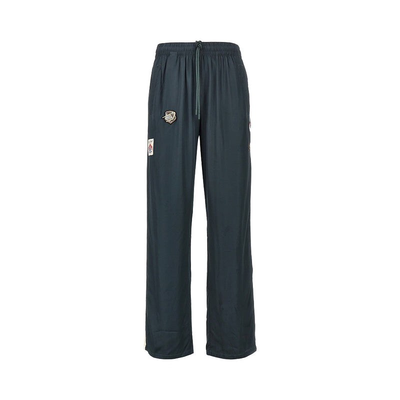 Diesel Diesel Satin Track Pants With Patches Green Men - World Class Fashion