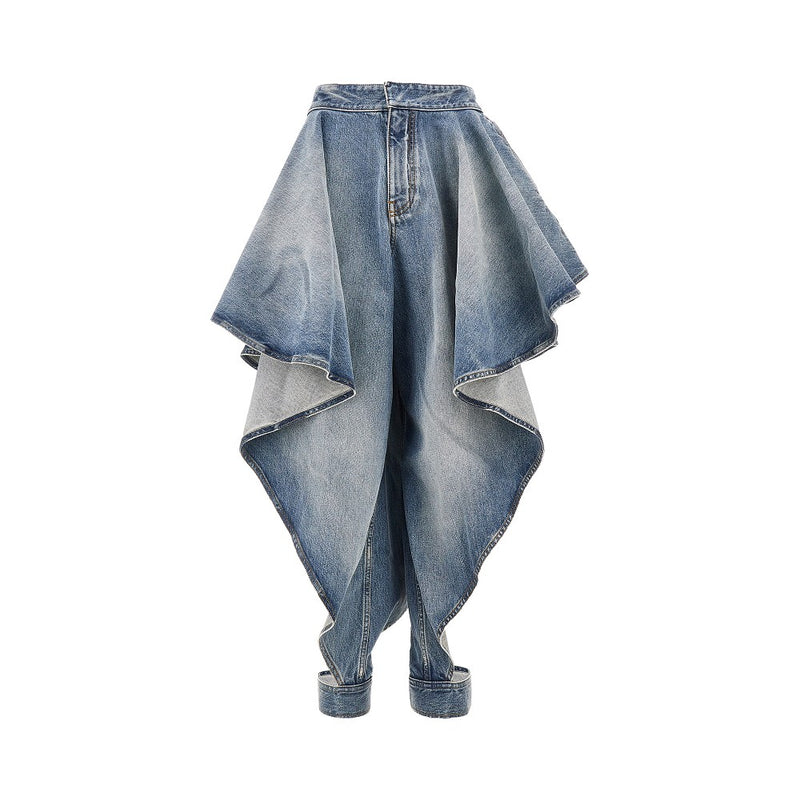 Alaia Alaia Panelled Denim Jeans Blue Women - World Class Fashion