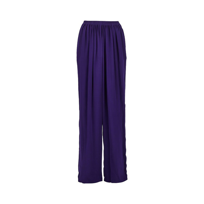 Alaia Alaia Elasticated Waist Cady Pants Purple - World Class Fashion
