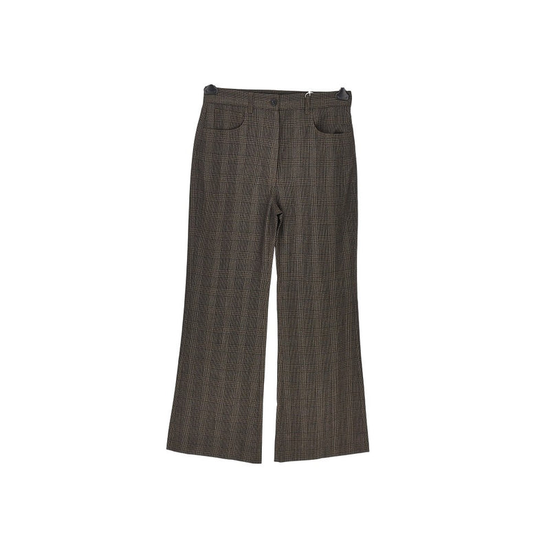 Acne Acne Prince Of Wales Flared Pants Brown - World Class Fashion