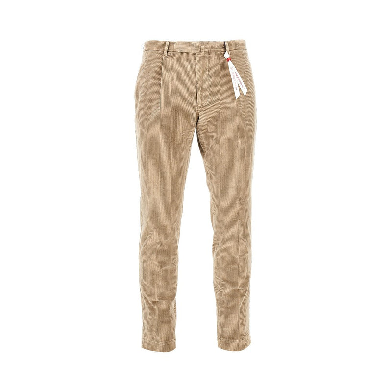Santaniello Santaniello Arechi Corduroy Trousers Beige - World Class Fashion