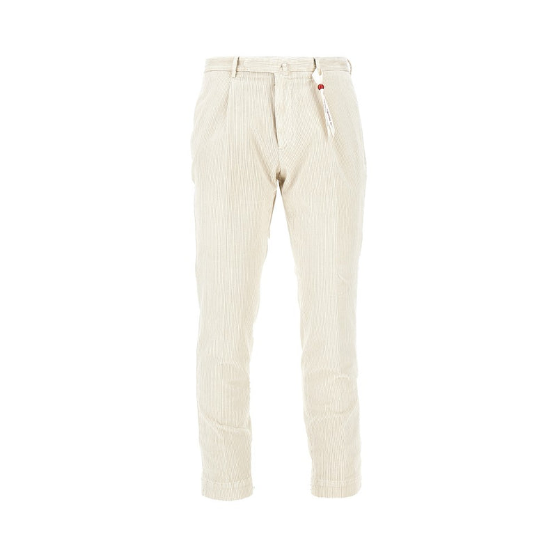 Santaniello Santaniello Arechi Corduroy Trousers Beige Men - World Class Fashion