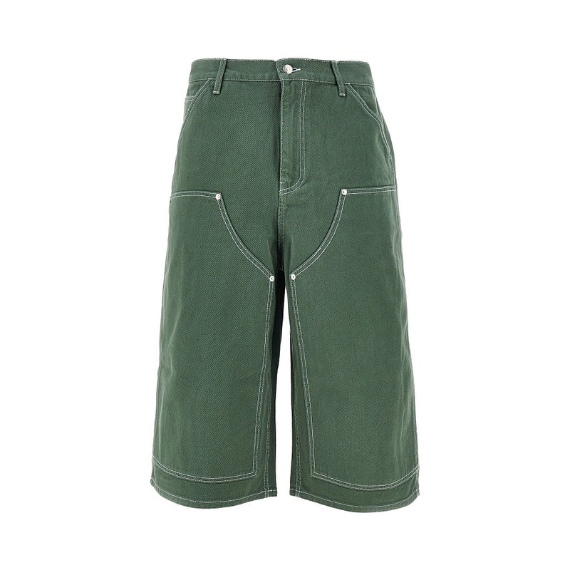 Awake Ny Awake Ny Double Knee Denim Shorts Green - World Class Fashion