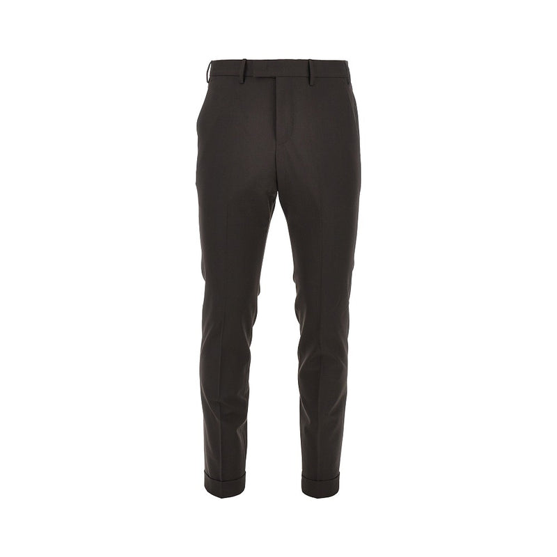 PT Torino PT Torino Stretch Wool Master Fit Pants Brown - World Class Fashion