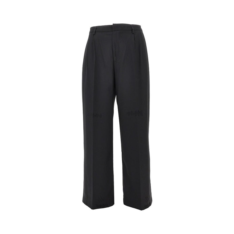 Thestroy Thestroy Distressed Twill Pants Black Men - World Class Fashion