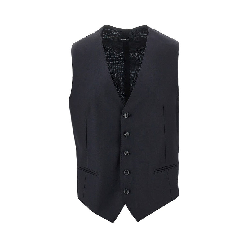 Tagliatore Tagliatore Super 110's Wool Tailored Vest Blue - World Class Fashion