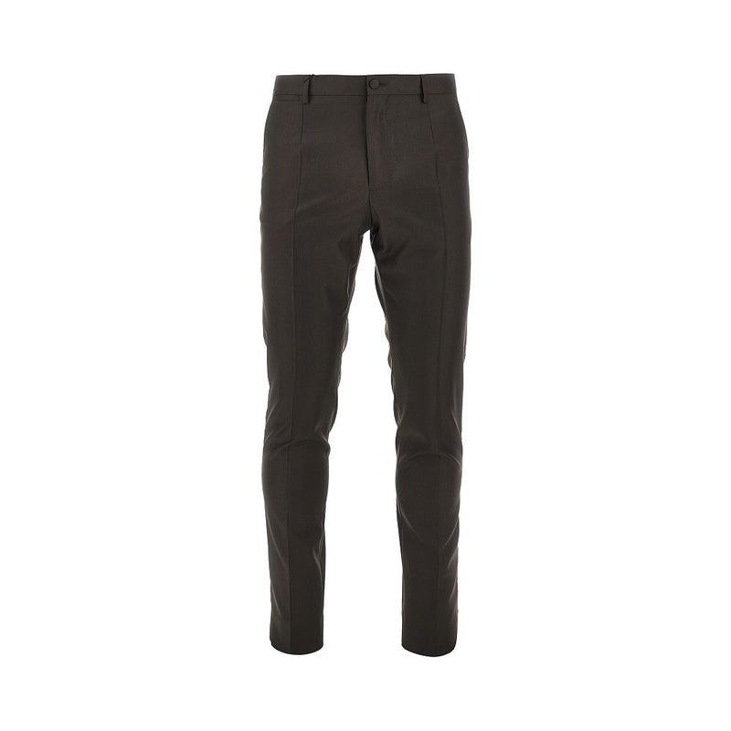 Dolce&gabbana Dolce&Gabbana Virgin Wool Twill Pants Brown - World Class Fashion