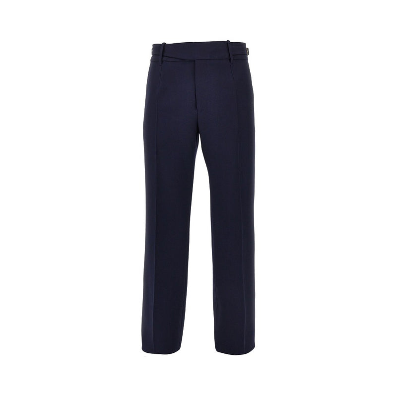 Dolce&gabbana Dolce&Gabbana Wool Pants with Waist Straps Blue Men - World Class Fashion
