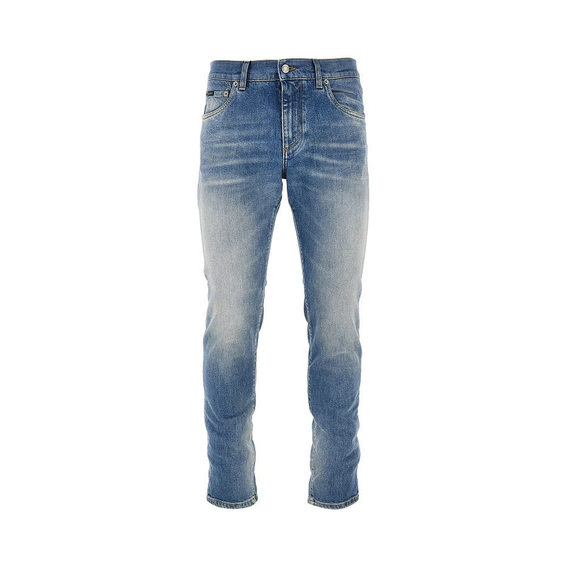 Dolce&gabbana Dolce&Gabbana Stretch Denim Slim Fit Jeans Blue - World Class Fashion