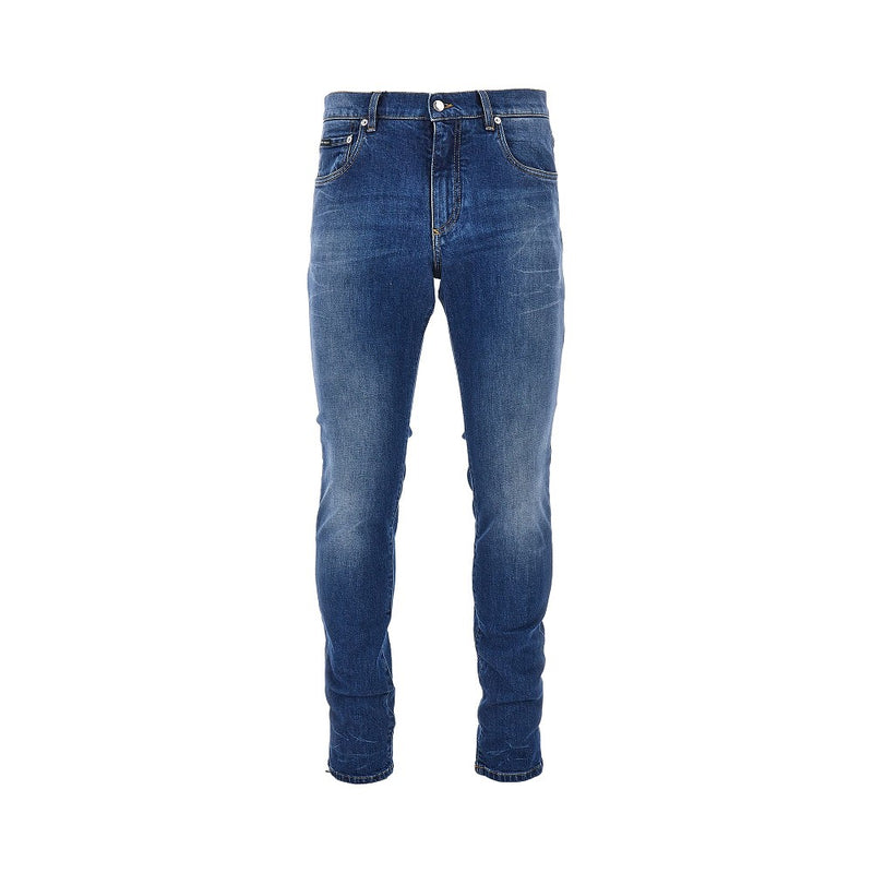 Dolce&gabbana Dolce&gabbana Stretch Denim Slim Fit Jeans Blue - World Class Fashion