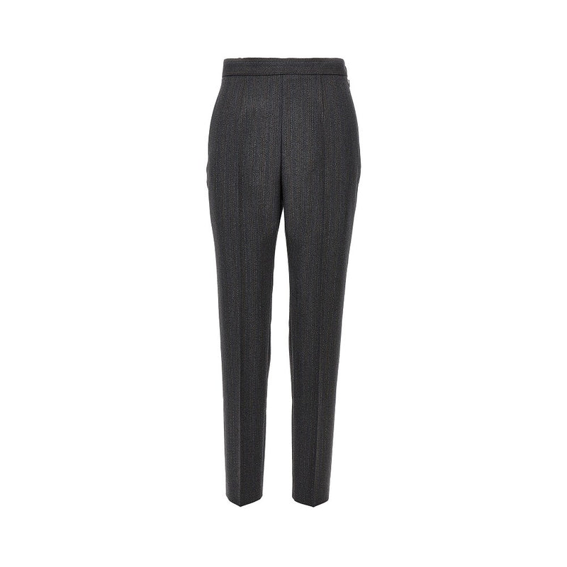 Jil Sander Jil Sander Pinstriped Wool Tailored Pants Grey - World Class Fashion