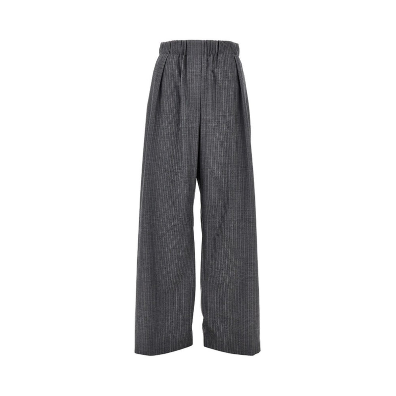 Jil Sander Jil Sander Pinstriped Wool Pants Grey Women - World Class Fashion