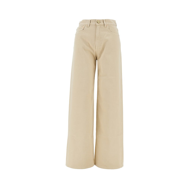 Blaze Blaze 'Java' Wide Leg Jeans Beige - World Class Fashion
