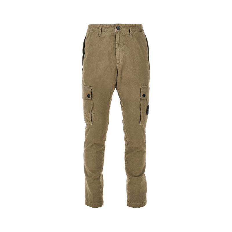 Stone Island Stone Island Organic Cotton Pants With Logo Badge - World Class Fashion