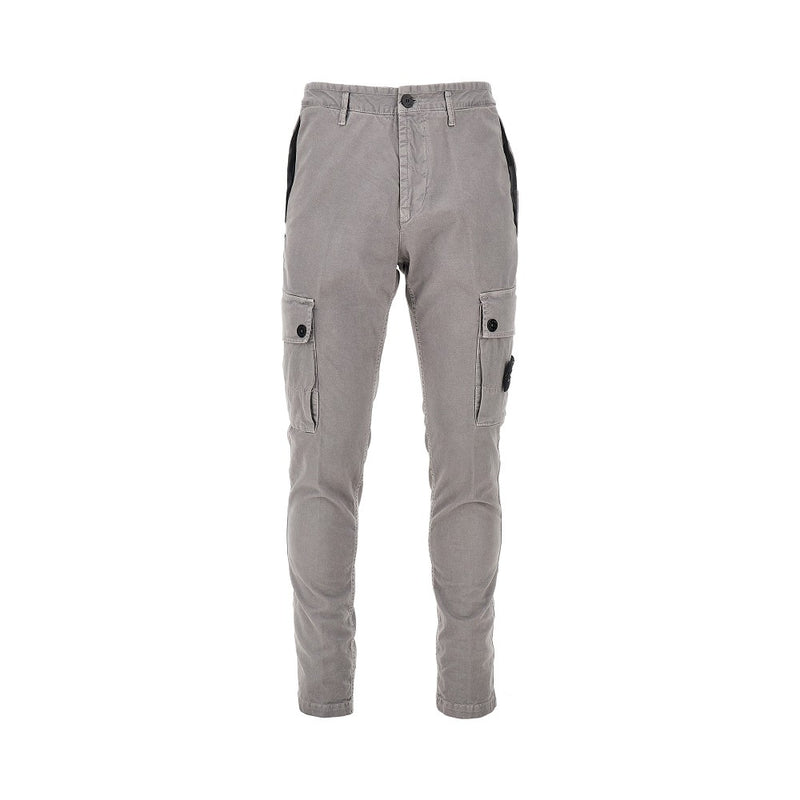 Stone Island Stone Island Organic Cotton Pants With Logo Badge - World Class Fashion