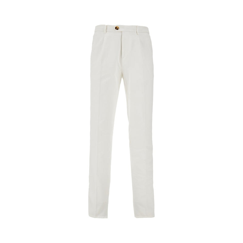 Brunello Cucinelli Brunello Cucinelli Gabardine Pants White Men - World Class Fashion