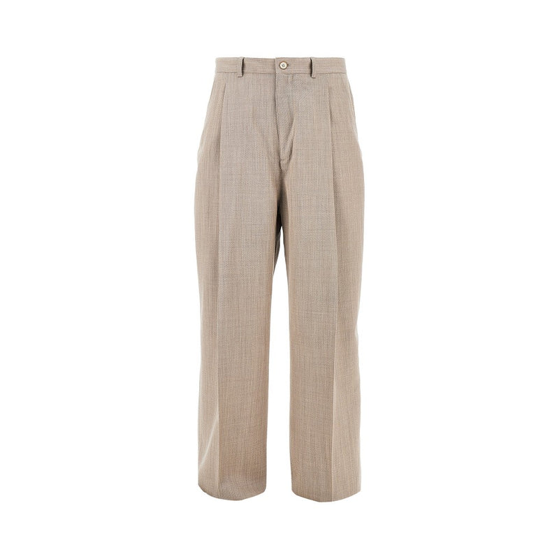 Cmmn Swdn Cmmn Swdn Midas Melangé Viscose Pants Beige - World Class Fashion