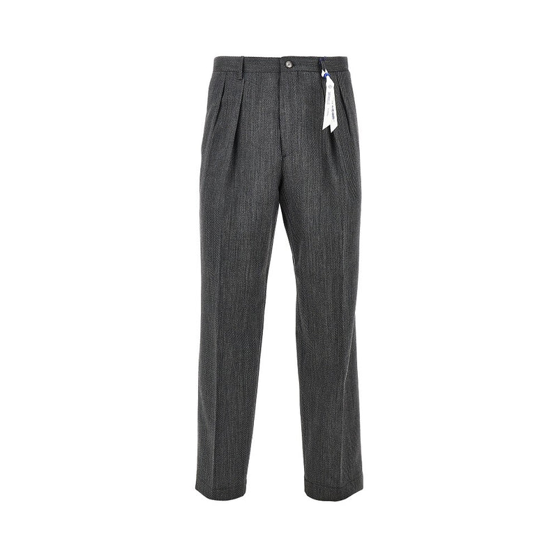 Santaniello Santaniello Mirò Rima Wool Pants Grey Men - World Class Fashion