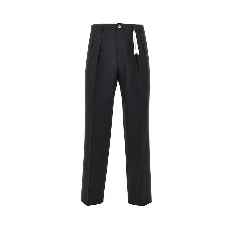 Santaniello Santaniello Mirò Rima Wool Pants Black Men - World Class Fashion