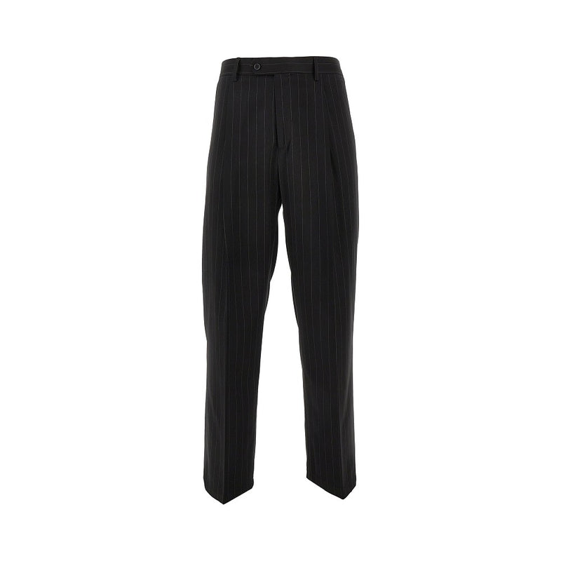 Marsem Marsem Pinstriped Twill Pants Black Men - World Class Fashion