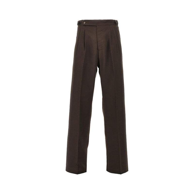 Marsem Marsem Twill Pants With Darts Brown Men - World Class Fashion