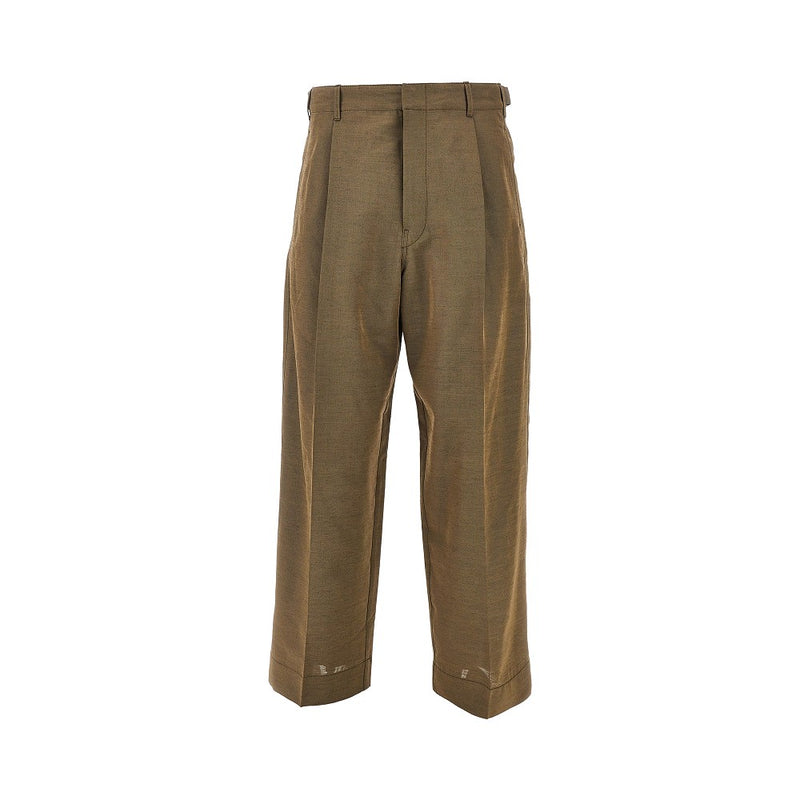 Lemaire Lemaire Wool Mohair Tailored Pants Khaki - World Class Fashion