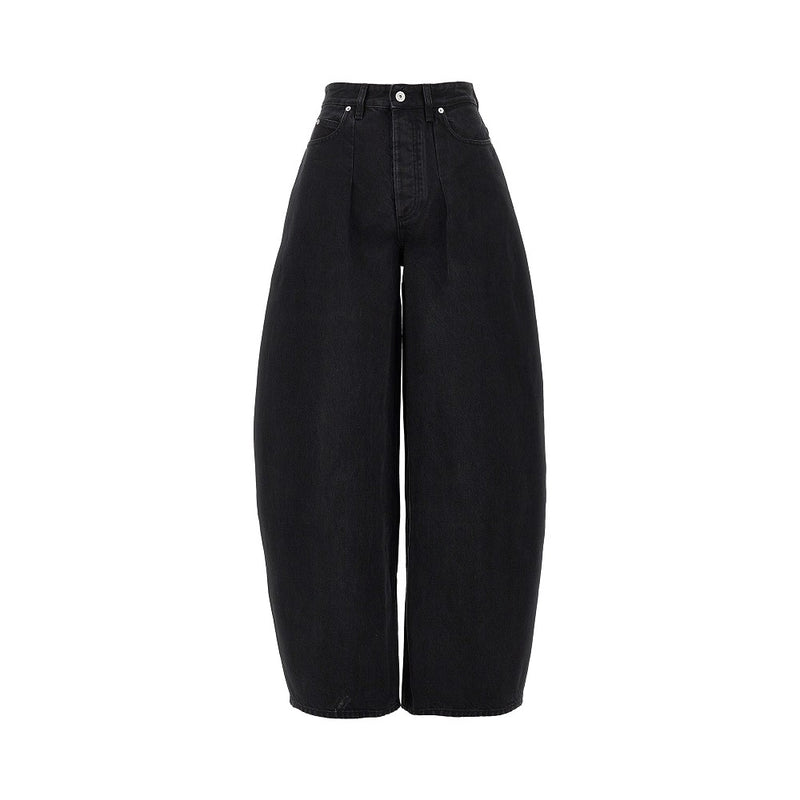 Jacquemus Jacquemus Ovalo Denim Pants Black - World Class Fashion