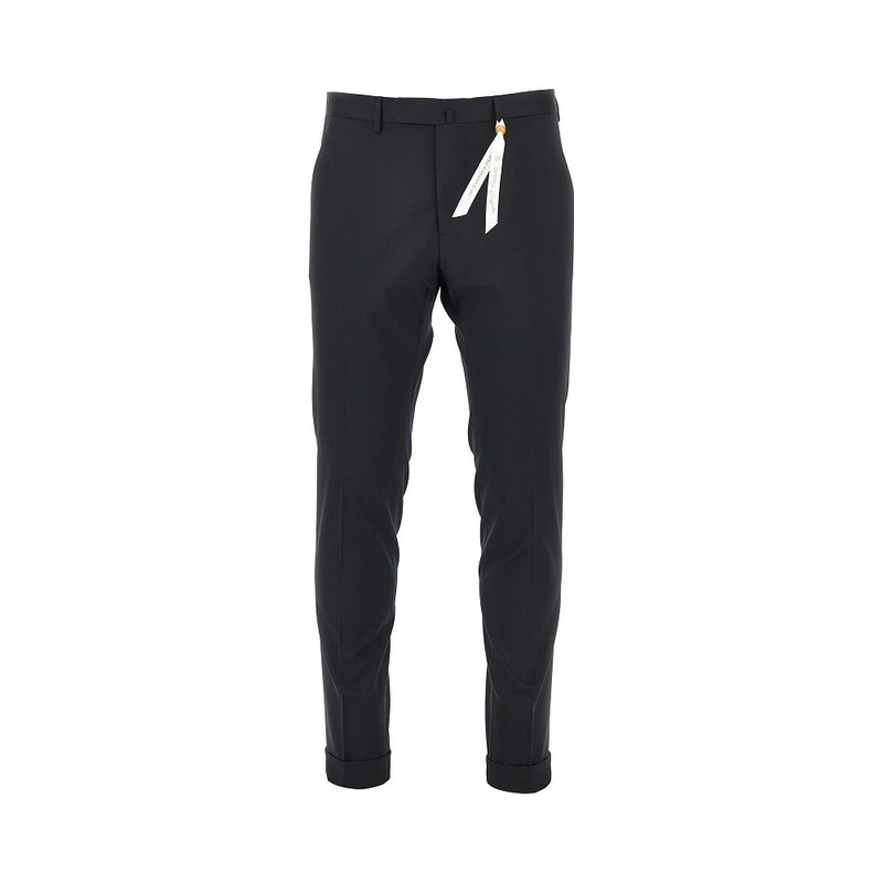 Santaniello Santaniello Praiano Il Viaggiatore Twill Pants Black - World Class Fashion