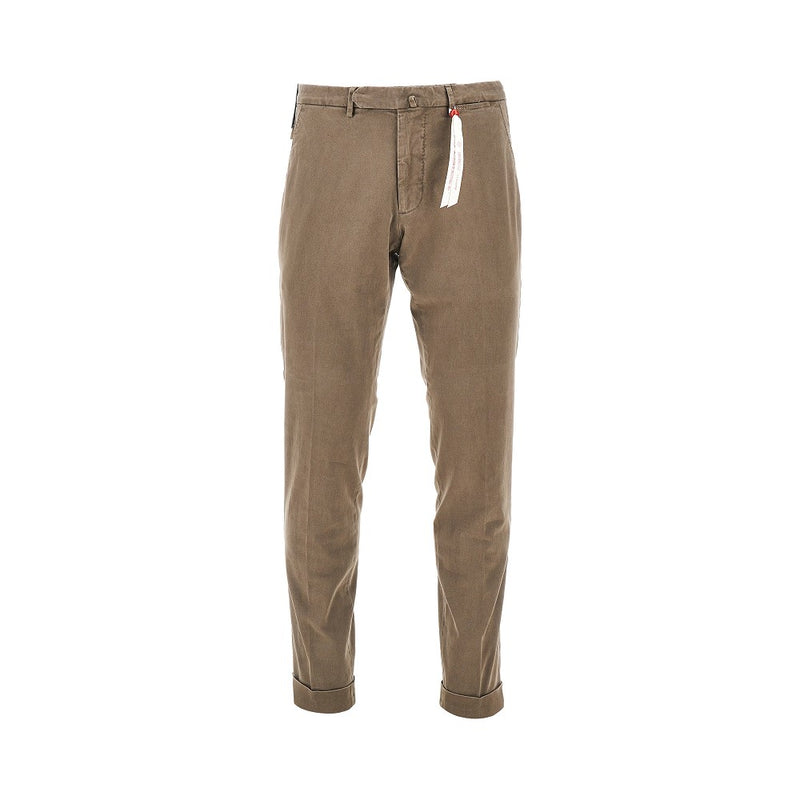 Santaniello Santaniello Praiano Evoluto Stretch Cotton Pants Beige - World Class Fashion