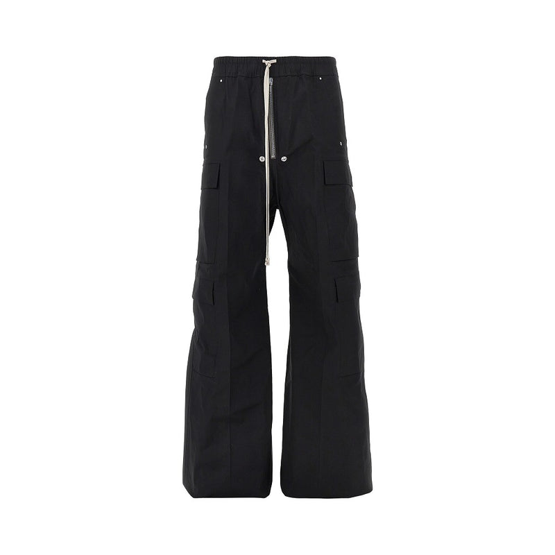 Rick Owens Rick Owens Cargobelas Stretch Cotton Pants Black - World Class Fashion