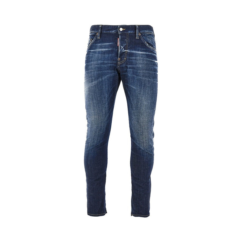 Dsquared2 Dsquared2 Stretch Denim Slim Twist Jeans Blue - World Class Fashion
