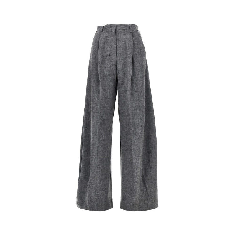 The Latest The Latest Billie Wide-leg Wool-blend Pants Grey - World Class Fashion