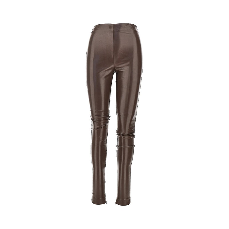 The Andamane The Andamane New Holla Vegan Leather Leggings Brown - World Class Fashion