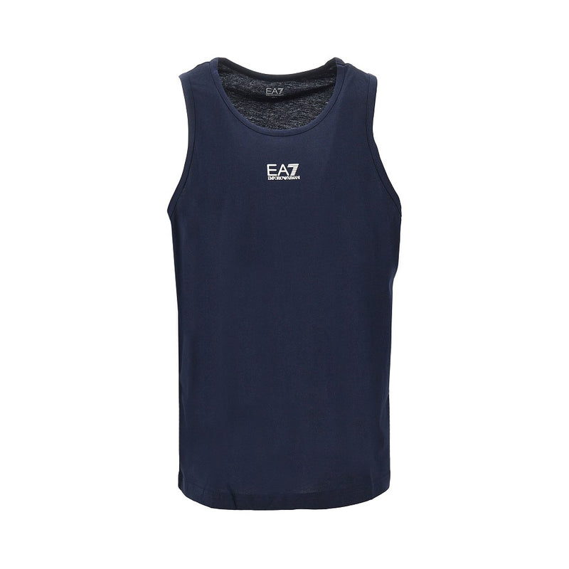 Ea7 Ea7 Cotton Tank Top With Logo Print - World Class Fashion