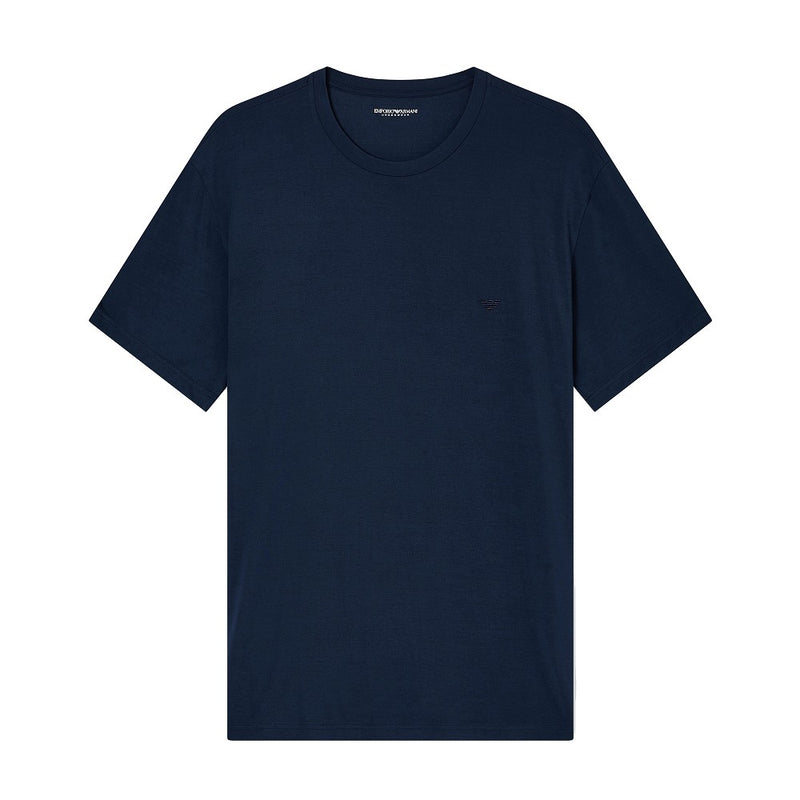 Ea Bodywear Ea Bodywear Stretch Modal Crewneck T-shirt Blue - World Class Fashion