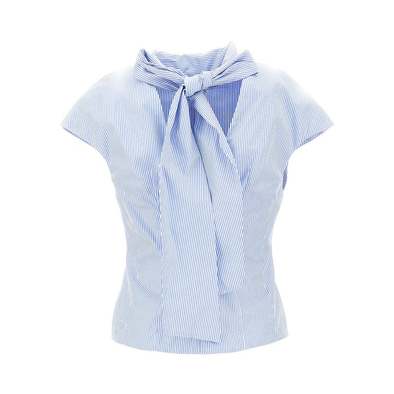 Armarium Armarium Arielle Striped Poplin Top Blue - World Class Fashion