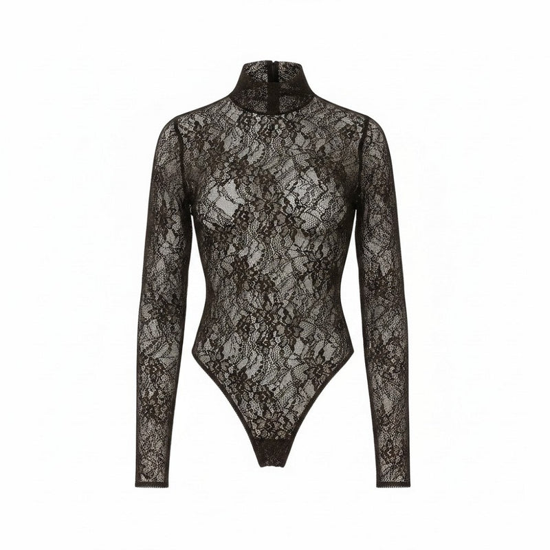 The Andamane The Andamane Ziggy Lace Bodysuit Brown - World Class Fashion