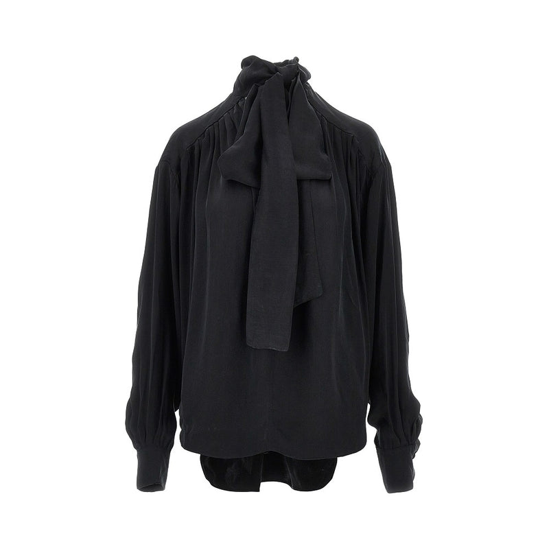 The Andamane The Andamane Mathilda Satin Blouse Black - World Class Fashion