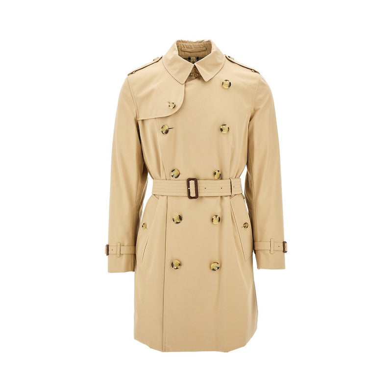 Burberry Burberry Kensington Mid Trench Coat Beige - World Class Fashion