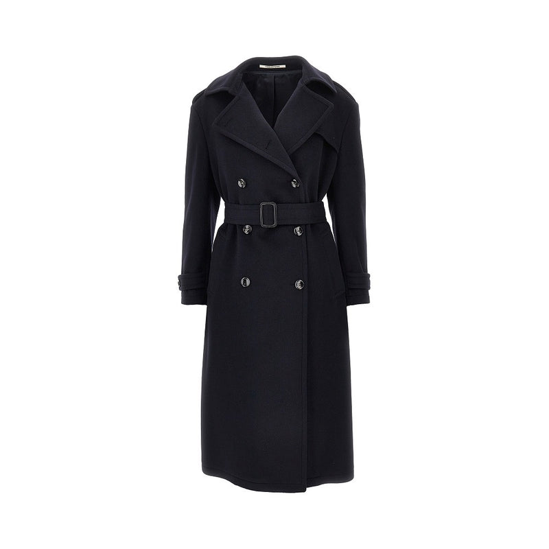 Tagliatore Tagliatore Bonny Cashmere Trench Coat Blue - World Class Fashion