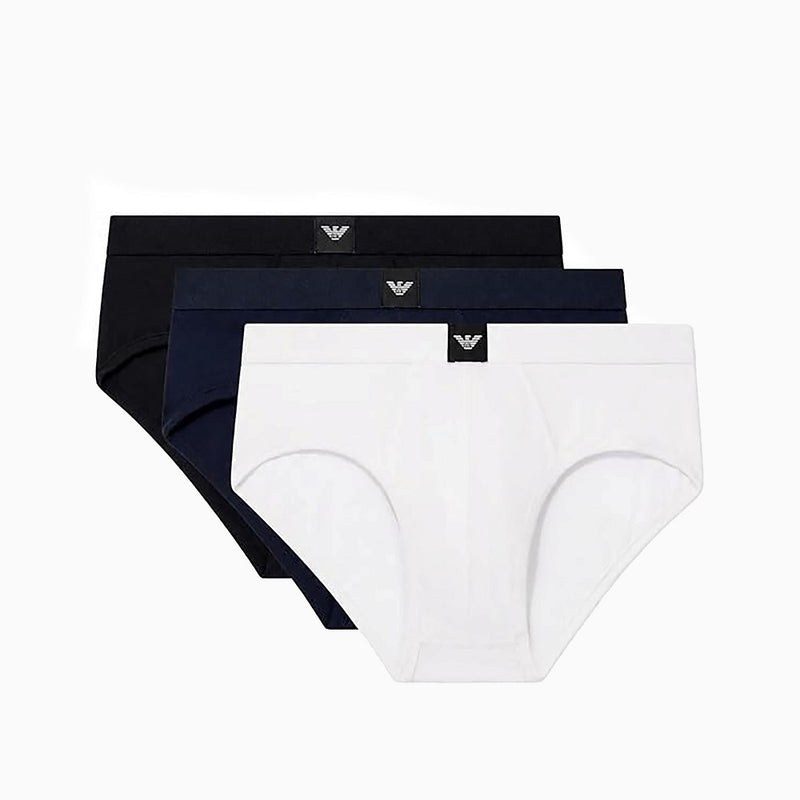 Ea Bodywear Ea Bodywear Stretch Cotton Brief 3-Pack Multicolor - World Class Fashion