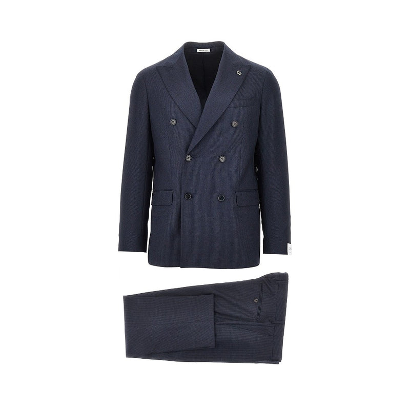 Breras Breras Novara Wool Tailored Suit Blue - World Class Fashion
